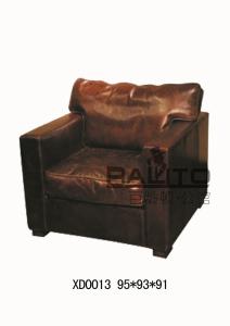 Quality Luxury classic antique single leather sofa/classical single leather sofa wholesale