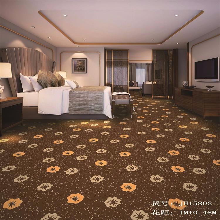 China stock design floral printed nylon carpet for hotel room