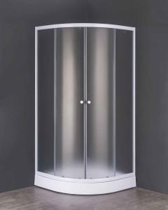 Quality 5mm Frost Tempered Glass Shower Cubicle with Quadrant Shower Tray wholesale