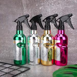 Quality 500ml Pink/Yellow/Green/White Cylindrical Smooth Plastic Bottle With Black Spray For Spray Bottle wholesale