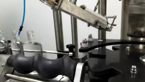 glass bottle aluminium cap sealing machine, small bottling plant, filling line