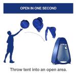Silver Coated 40x75inch 1 Door Privacy Camping Shower Tent