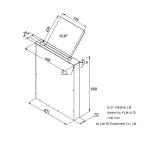 High Definition Retractable Monitor 15.5 Inch Customizable Color , Quiet Running