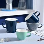 OEM Blue Green Grey Coffee Porcelain White Mugs Gifts