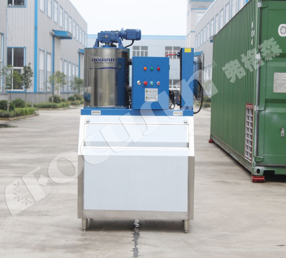 Best 1tons/24hours Flake Ice Maker with Danfoss Compressor and Denmark Expansion Valve