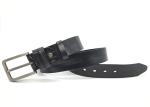 BRACHI Single Prong Buckle Mens Casual Leather Belt / Jeans Black Belt