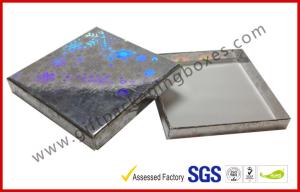 Quality Offset Printed Silver Paper Gift Packaging Box for Christmas , Custom Top and Base Gift Packaging Boxes wholesale