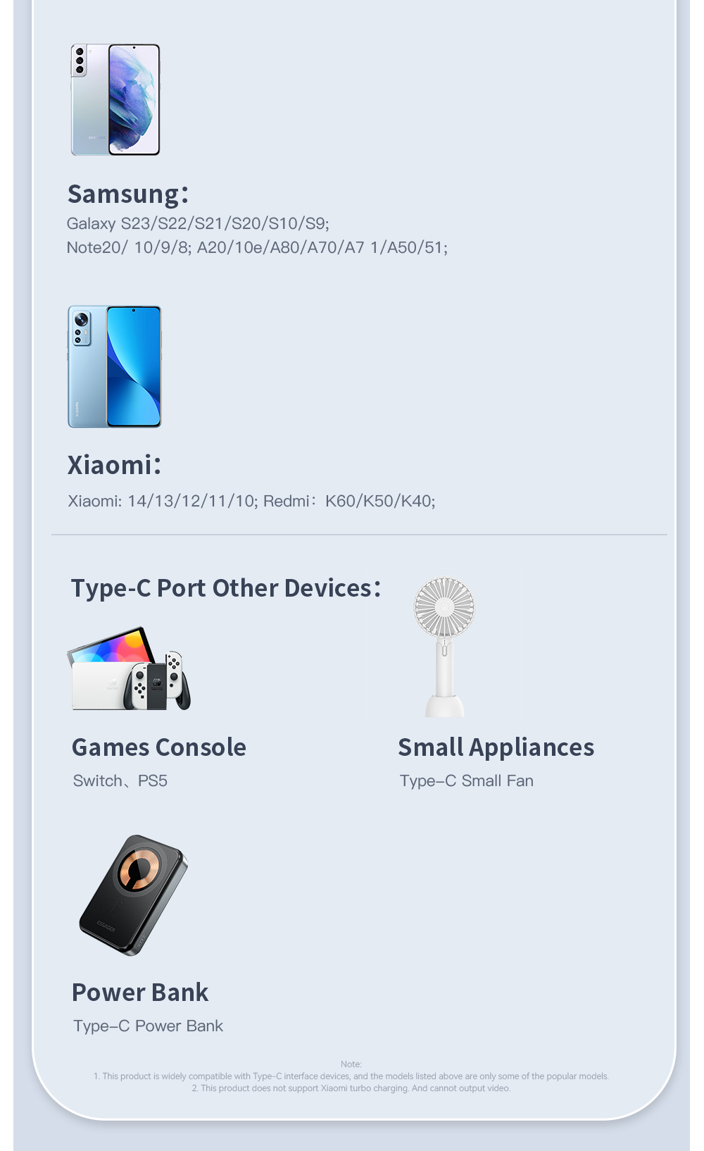 Magnetic Absorption Charging Cable Type C USB C to USB Cable 100W ES-X55 Series