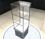 Perfume Cosmetics Bangle Jewelry Glass Display Shelves Retail With 3 Layers