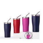 32 Oz Stainless Steel Coffee Vacuum Insulated Tumblers With Straw