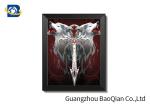 Wall Art Framed Lenticular Poster 3D , Wolf Animal Image Flip Effect PVC / MDP