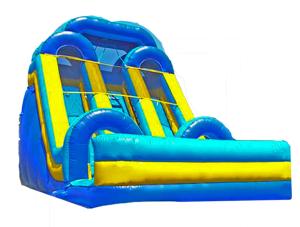 Quality Blue Color Huge outdoor Two Lane Inflatable Slide For Rentals wholesale