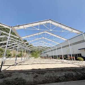 Quality Hot Galvanized Steel Structure Tomato Plastic Film Retractable Roof Agricultural Poly Tunnel Greenhouse wholesale