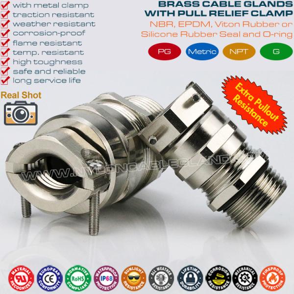 Metal Strain Relief Stress Relief PG Cable Gland, Brass Metric Cable Gland with