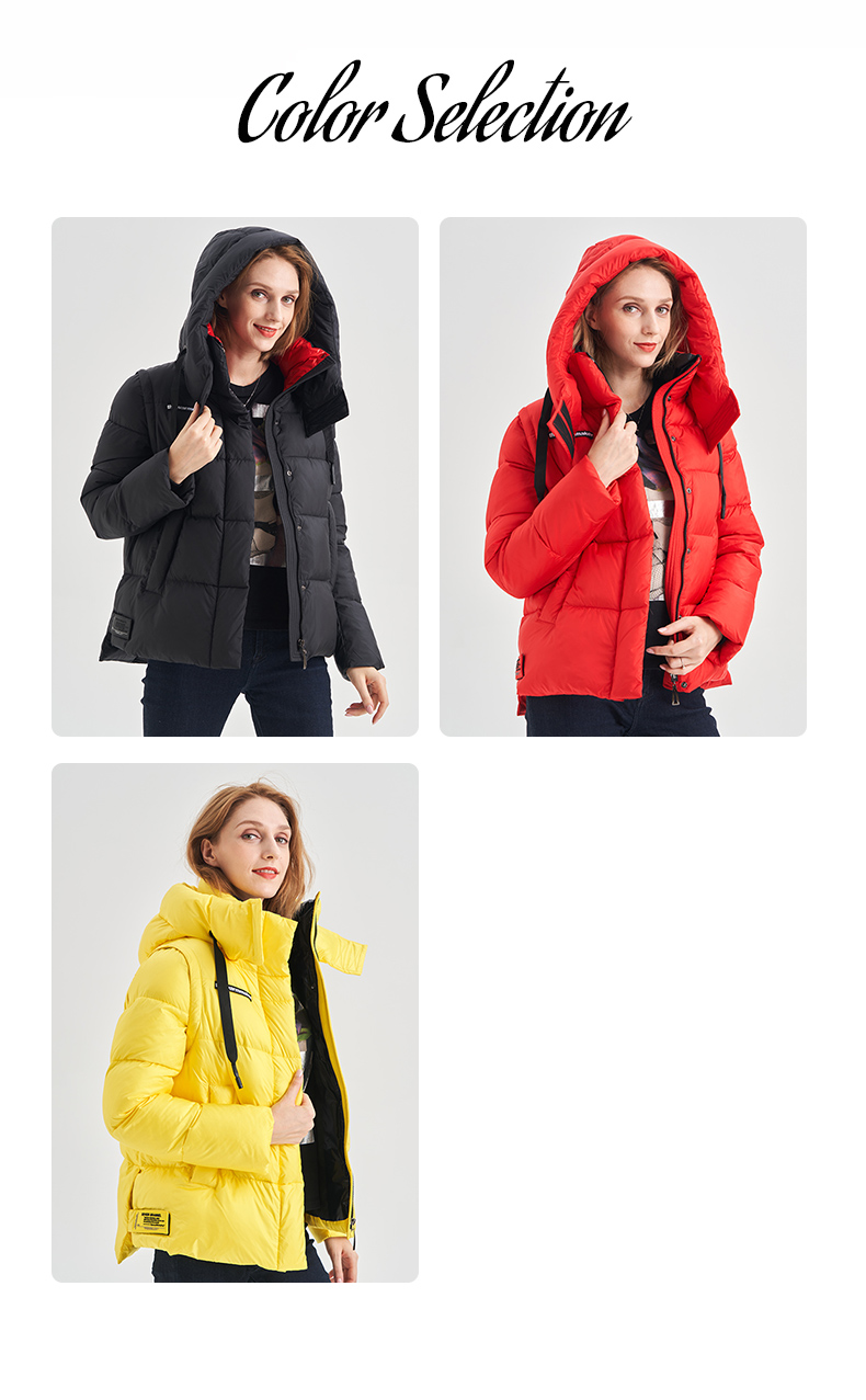 FODARLLOY Warm hooded cotton-padded clothes women slim Regular down winter jackets women coats