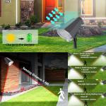 400lm 6500K Outdoor Solar Landscape Spotlights 2000mA Lithium 18650