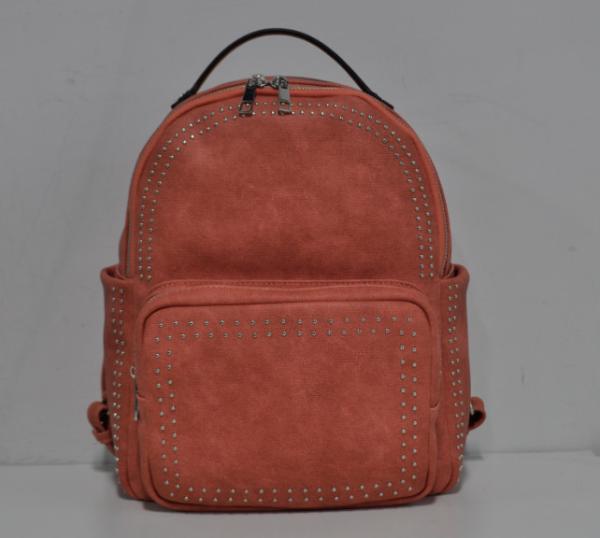 Hot Selling Fashion Pu Leather Pink Color Women Backpack Custom Shoulders Bag