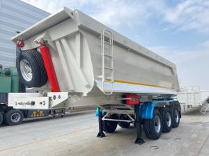 Quality 9t Grade 3 Axle Rear Dump Tipper Trailer With 1310mm Wheel Base wholesale