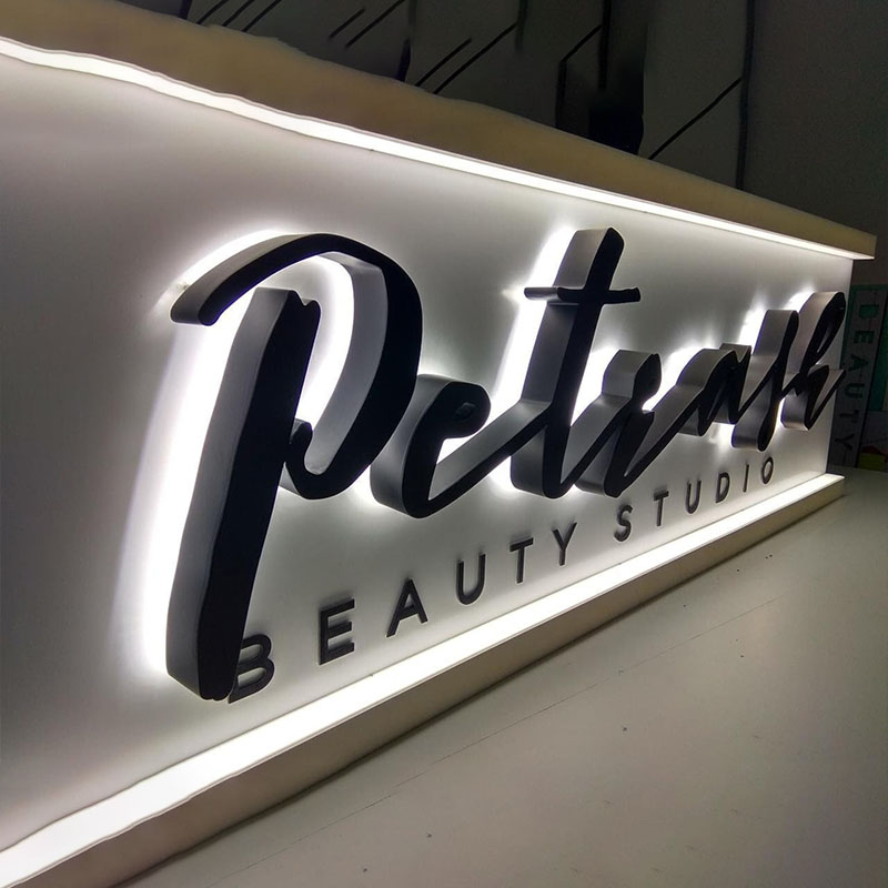 50000 Hours Working Lifetime Custom Mall Signage 3D Acrylic LED Light Sign for Wedding