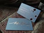 Rose Gold Foil Stamped Business Card Delicate Copper Foil Hot Stamped Name Card