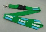 Blue Sporting Meeting Promotional Lanyards Single Side Polyester