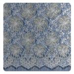 Multi color Chantilly Metallic Nylon Lace Fabric , Eyelash Lace Trim For Womens