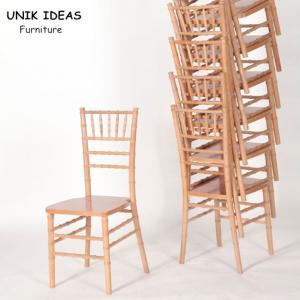 Quality Folding Wedding Banquet Chairs With White Cover Rustic Wooden Chiavari Chair wholesale