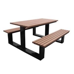Quality Outdoor Furniture Recycled Plastic Wood Picnic Table And Benches Garden Table Set wholesale