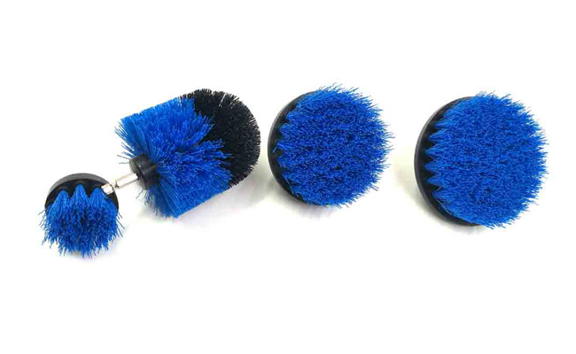 Polishing Drill Scrub Brush Standard Blue 4 Inch PP Nylon Easy Installation