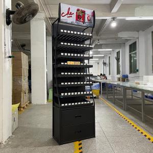 Quality Satom Custom Adjustable Height Metal Tobacco Case Cigarette Display Stand For Sale wholesale