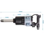 Heavy Duty 1 Inch Drive Air Impact Gun More Powerful Portable Electric Impact