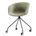 Polypropylene Plastic Rolling Chair , Plastic Office Chairs With Wheels