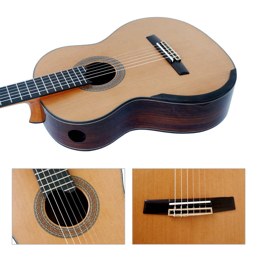 China Grand High Grade Classic Smallman Guitar Master Arch Back Lattice Sound Bracing Classical Guitar