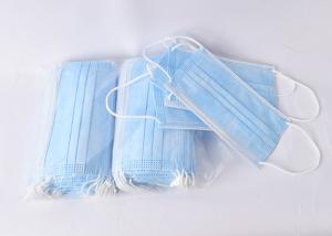 Quality 175*95mm Blue Color Disposable Earloop Face Mask 3 Layers Comfortable wholesale