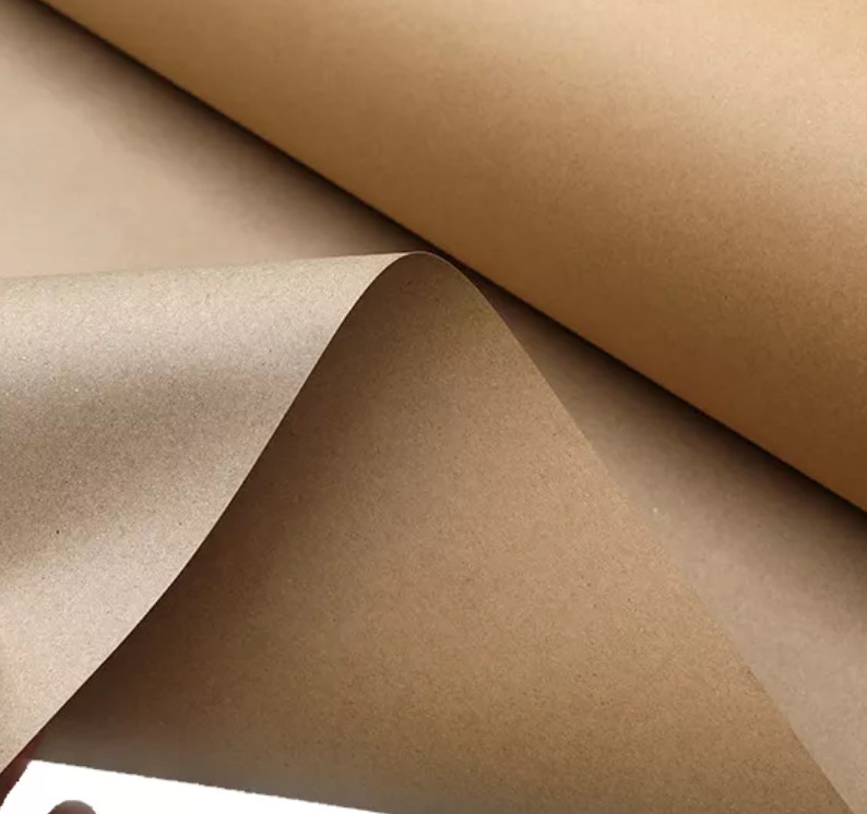 Eco Brown Flower Wrapping Paper , Uncoated Brown Kraft Paper Gift Wrap