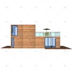 Residential - (Heya-2X03) 2 Floor New Prefab Container House With Bedroom And