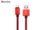 Nylon Hemp FLower USB Transfer Cable 1M / 3FT Round Fabric Braided Custom Logo