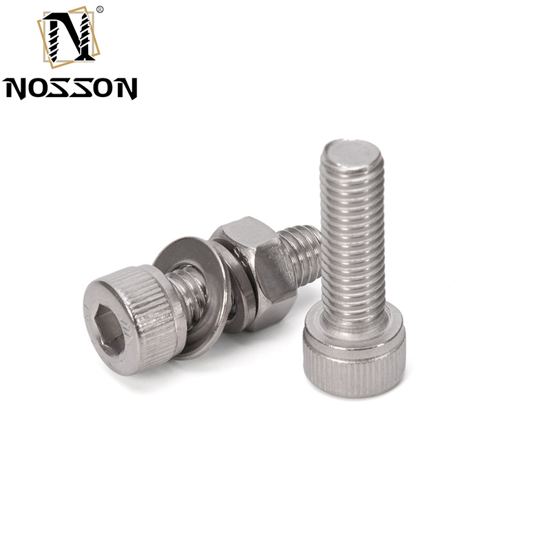 Oval Head Metric M1.6 M2 M3 M4 M5 M6 DIN912 Hexagonal Socket Stainless Steel Screw/Bolt Nut And Washer