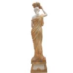 Nature stone Classic Greek lady marble garden sculptures,China stone carving