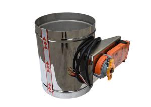 Quality 110mm Flat Blade Electronic Ac Dampers With Silicone Sealing Ring Gasket wholesale