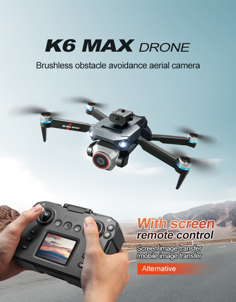 K12 Drones Design Foldable Helicopter with Screen Remote Wifi FPV Obstacle Avoidance and Other Image Transmission Distance