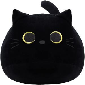 Quality Black Cat Plush Toy: Soft, Stuffed Animal Pillow, Baby Sofa Decoration, Cat-shaped Design wholesale