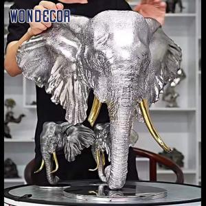 Quality 3D Elephant Head Sculpture Stainless Steel High Durability wholesale