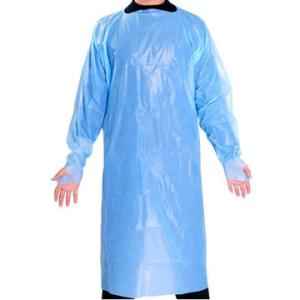 Quality CPE Plastic Waterproof And Oil-Proof Isolation Clothes Gown 10pcs wholesale