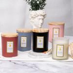 Customized Logo Glass Jar Scented Candle Colored Soy Based Scented Candles