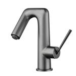 Brass Modern Single Hole Single Handle Basin Mixer In Chrome Matte Black Gold