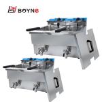 6.6kw Commercial Kitchen Cooking Equipment Electric Double Tank Fryer