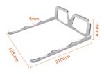Custom Design Glasses Notepad Holder Foldable Silver Aluminum Metal Laptop Stand