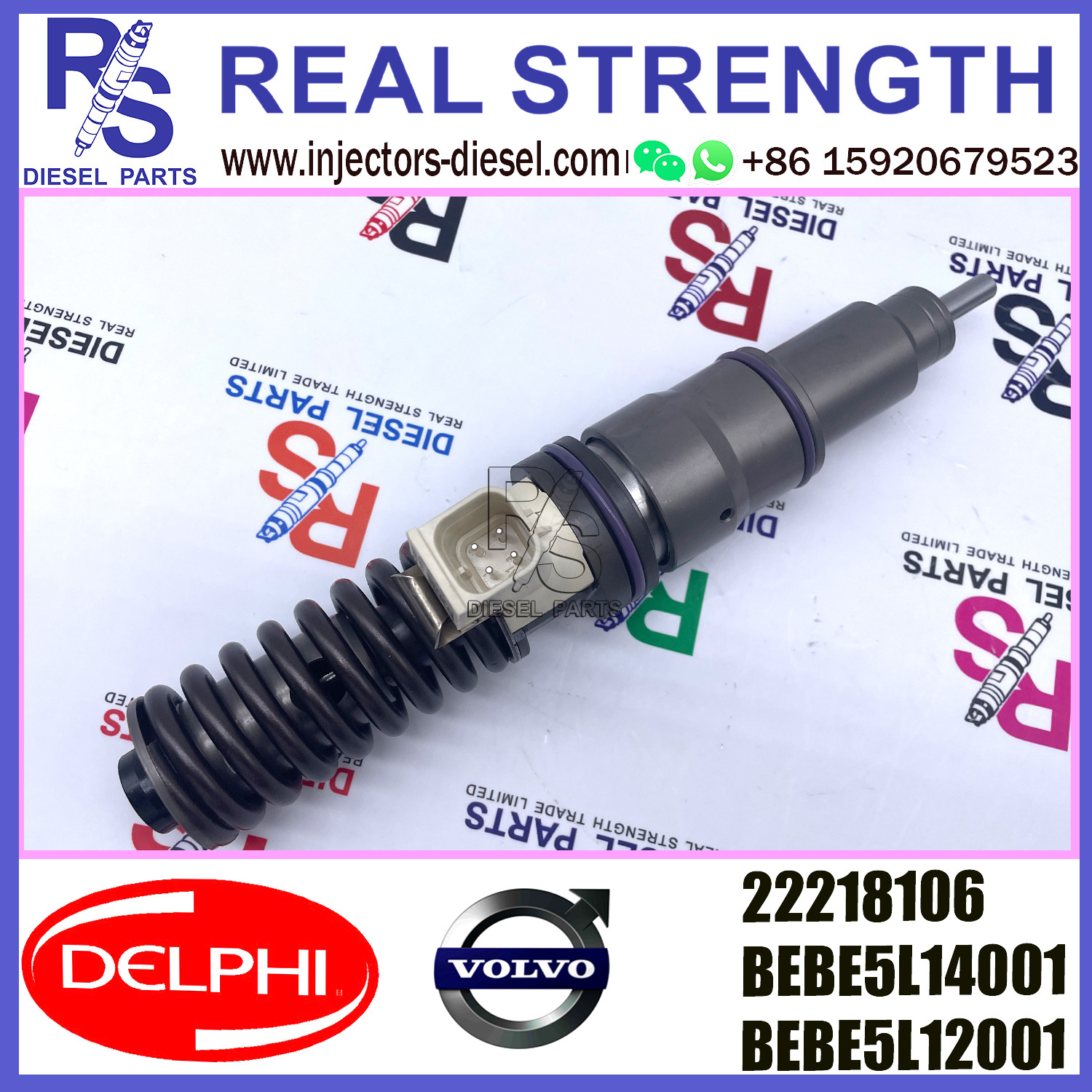 DELPHI 4pin injector 22218106 Diesel pump Injector V-O-L-V 22218106 BEBE5L14001 BEBE5L12001 E3.5 for VOVLO MD16 US13