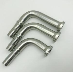 Quality High Pressure Stainless Hydraulic Crimping Hose Flange Fittings 6000 Psi 45 Elbow 87641 wholesale